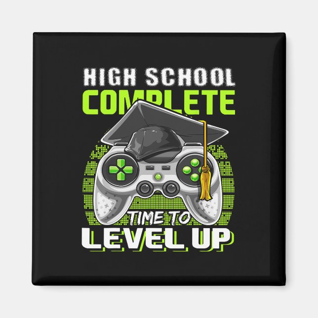 Aimant Jeu Vidéo Complet de l'école Cadeau Graduation Sen (Devant)