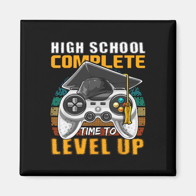 Aimant Jeu Vidéo Complet de l'école Cadeau Graduation Sen (Devant)