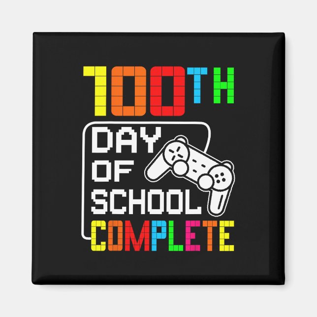 Aimant Jeu vidéo complet pour le 100e jour d'école Cadeau (Devant)