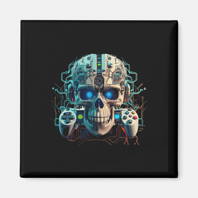 Aimant Jeu Vidéo Joueur Amorphous Créature Crâne Jeu C (Devant)