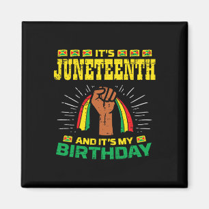 Aimant Jeudi 10e anniversaire Africain-Américain Noir Hom