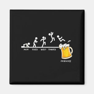 Aimant Jeudi Vendredi Bière - Semaine Lundi à Vendredi Ta