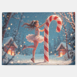 Aimant Jeune Ballerine, Noël Canne à Sucre du Père Noël