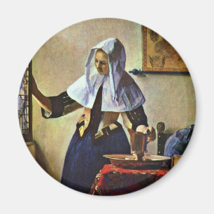 Aimant Jeune femme avec un broc de l'eau., par Johannes