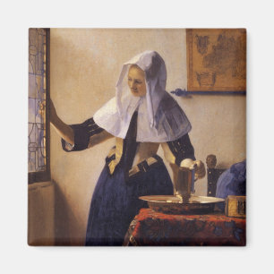 Aimant Jeune femme avec un lanceur d'eau