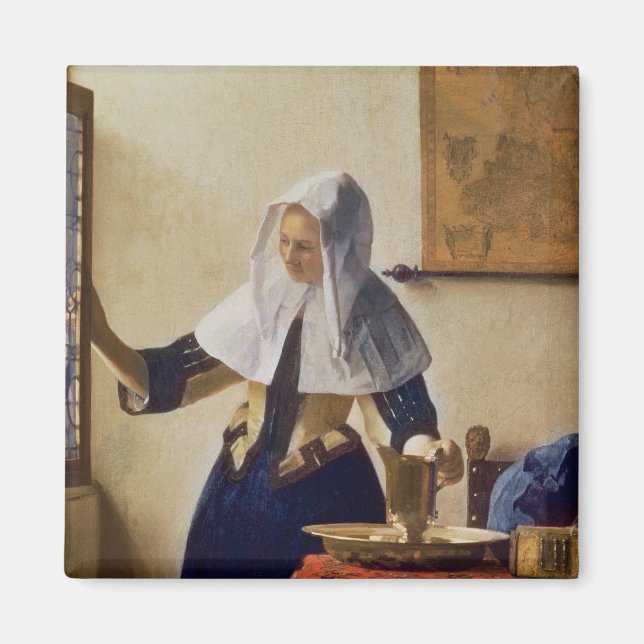 Aimant Jeune femme avec un pot d'eau, c.1662 (Devant)