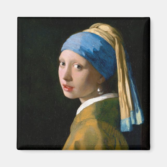 Aimant Jeune fille à oreille perle, Johannes Vermeer, 166 (Devant)