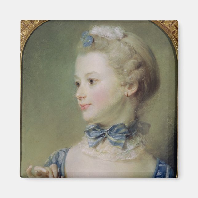 Aimant Jeune fille avec un chat (Devant)