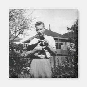 Aimant Jeune homme tenant un chat