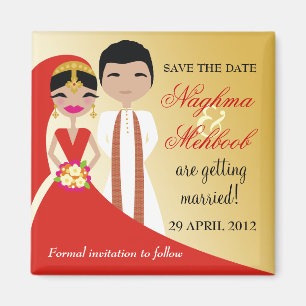 Aimant Jeune mariée de beauté de 311 Indiens avec le