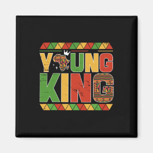 Aimant Jeune Roi Afrique Carte Kente Art Afro-Américain B