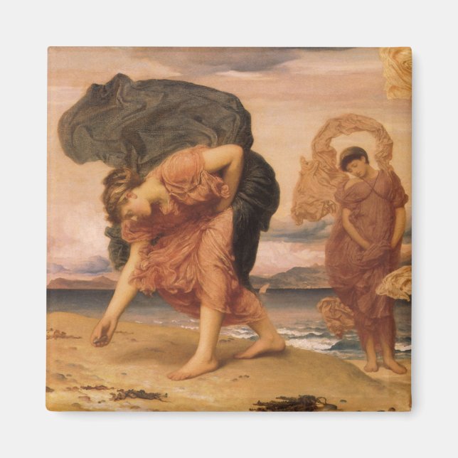 Aimant Jeunes Filles grecques ramassant des galets de Lor (Devant)