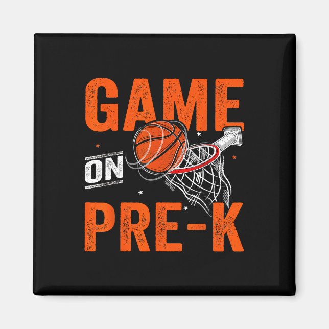 Aimant Jeux Amusants Sur Pré-k Bysketbyll Premier Jour De (Devant)