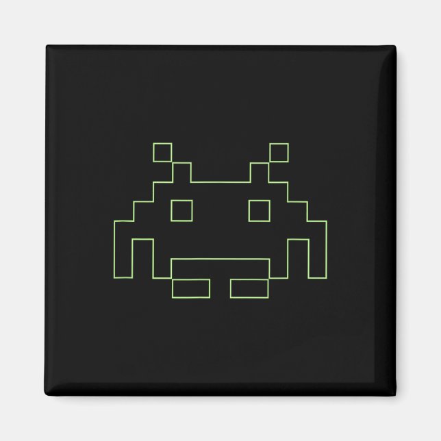 Aimant Jeux d'arcade des années 80 Retro Space Alien Inva (Devant)