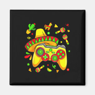 Aimant Jeux vidéo drôles Cinco De Mayo garçons joueurs En