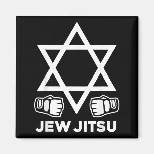 Aimant Jew Jitsu Star David Drôle Combattant Juif MMA