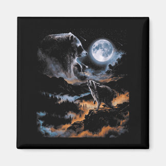 Aimant Jimothy Raccoon Howling At Moon Night Scene Meme