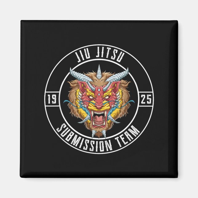 Aimant Jiu Jitsu Brésilien et Grappling - Jiu Jitsu Lion (Devant)