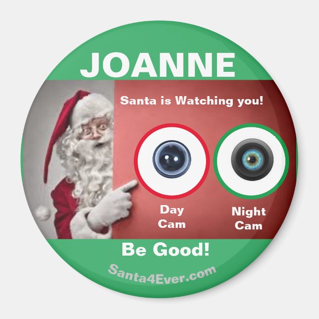 Aimant JOANNE Père Noël vous regarde ! Jour et nuit (Devant)
