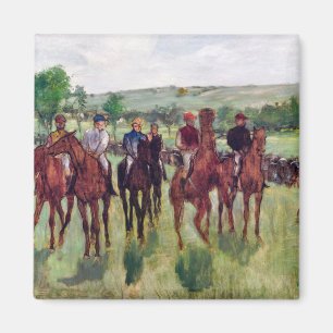 Aimant Jockeys et chevaux de course, Edgar Degas