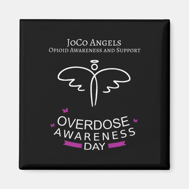 Aimant Joco Angels Journée de sensibilisation à l'overdos (Devant)