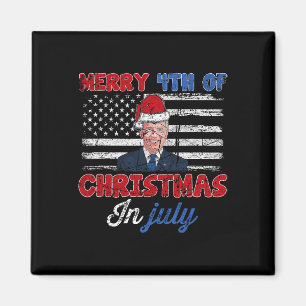 Aimant Joe Biden drôle vintage Joyeux 4ème Noël en