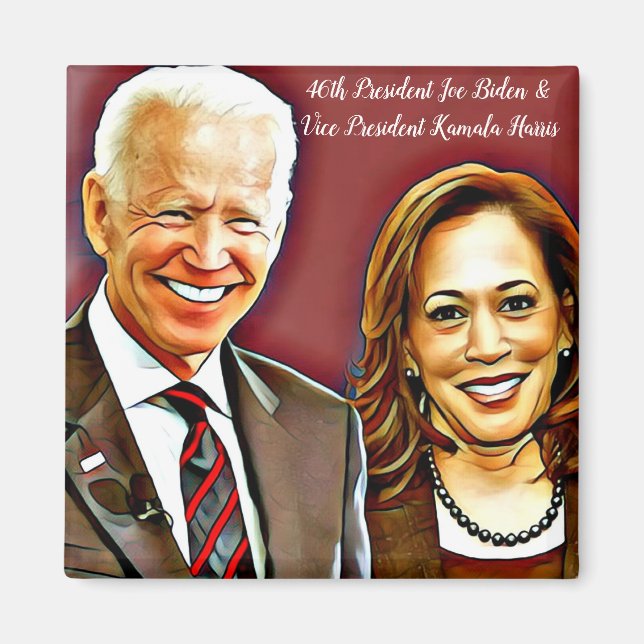 Aimant Joe Biden et Kamala Harris_ 46e président_ (Devant)