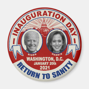 Aimant Joe Biden Kamala Harris Jour d'inauguration Souven