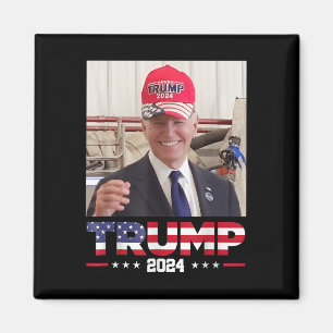 Aimant Joe Biden Portant Un Casquette Trump