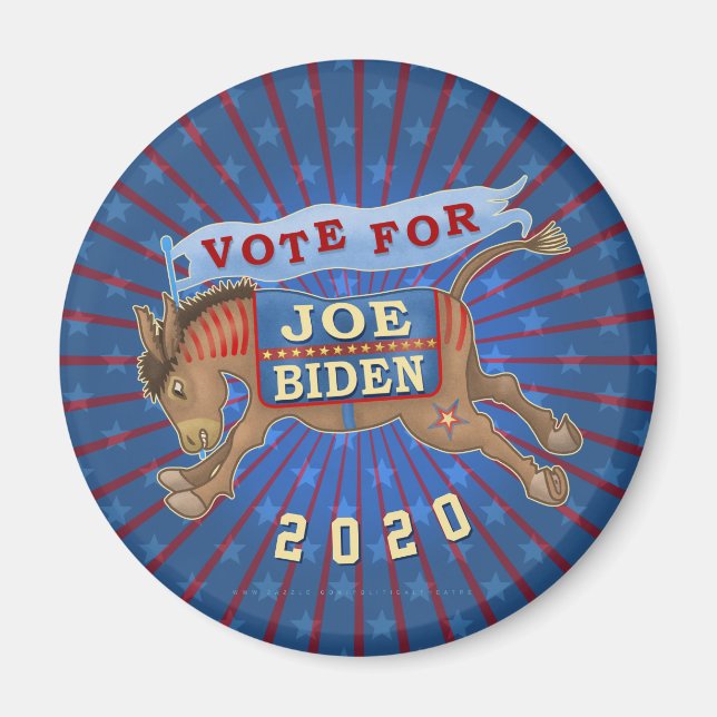 Aimant Joe Biden pour le président 2020 Démocrate Donkey (Devant)