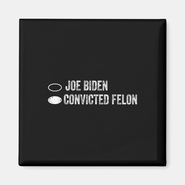Aimant Joe Biden Vs Condamné Felon - Bulletin De Vote (Devant)