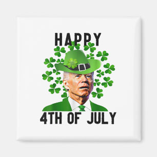 Aimant Joe Joyeux 4 Juillet Confus Drôle Biden St Patr