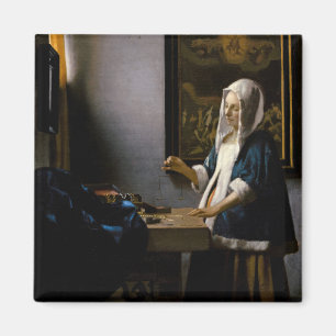 Aimant Johannes Vermeer - Femme tenant un équilibre