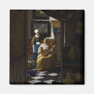 Aimant Johannes Vermeer - La lettre d'amour