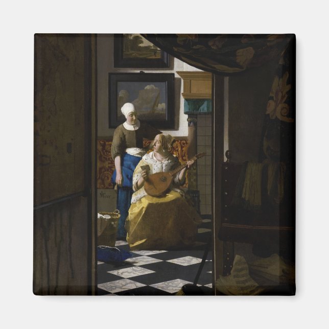 Aimant Johannes Vermeer - La lettre d'amour (Devant)