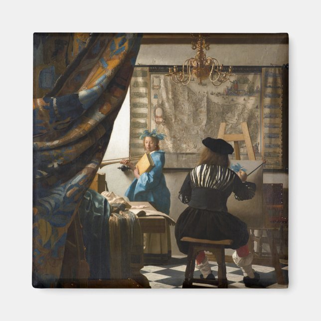 Aimant Johannes Vermeer - L'Allégorie de la Peinture (Devant)