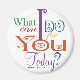 Aimant John 13:1-17 Laver les disciples Pieds Écriture-Po