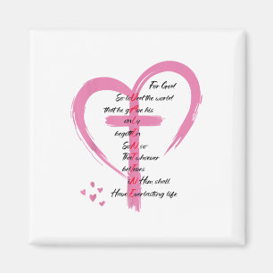 Aimant John 3_16 Pour Dieu Si Aimé Le Monde Valentines Ch