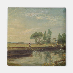Aimant John Constable une péniche au-dessous de la
