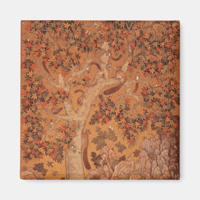 Aimant Johnson Album I, écureuils no 30 à bord d'un avion (Devant)