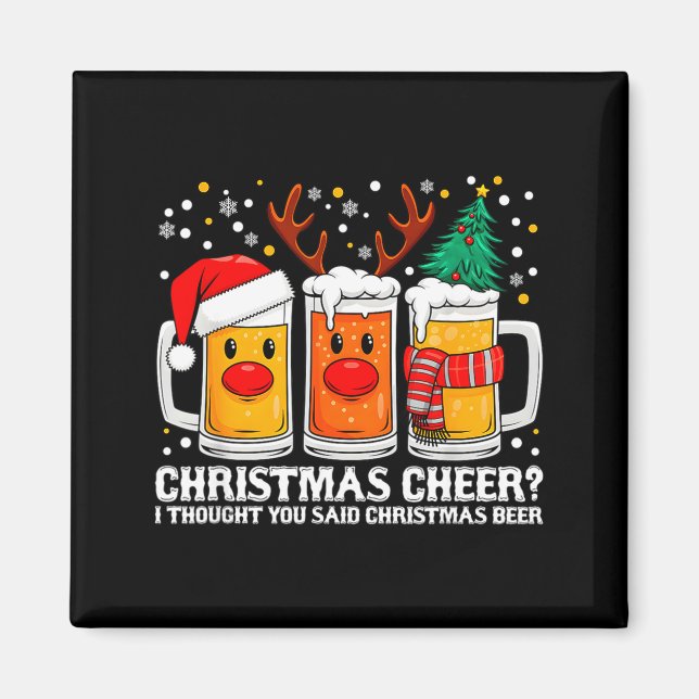Aimant Joie de Noël Renne Drôle Bière Noël Boisson (Devant)