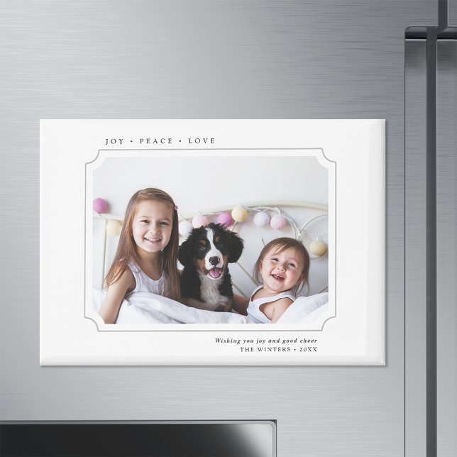 Aimant Joie minimaliste Paix Amour Noël Photo (Créateur téléchargé)