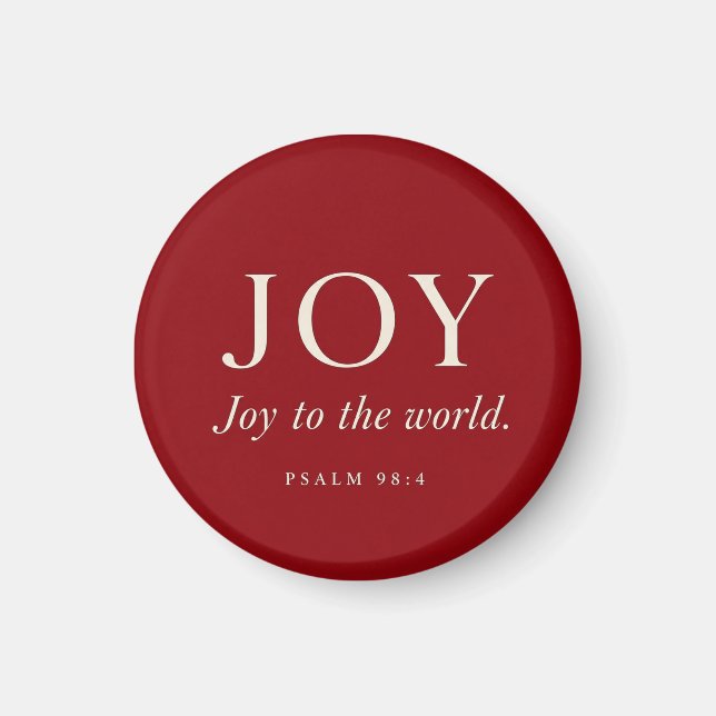 Aimant JOIE | Psaume 98:4 | Cadeau de Noël (Devant)