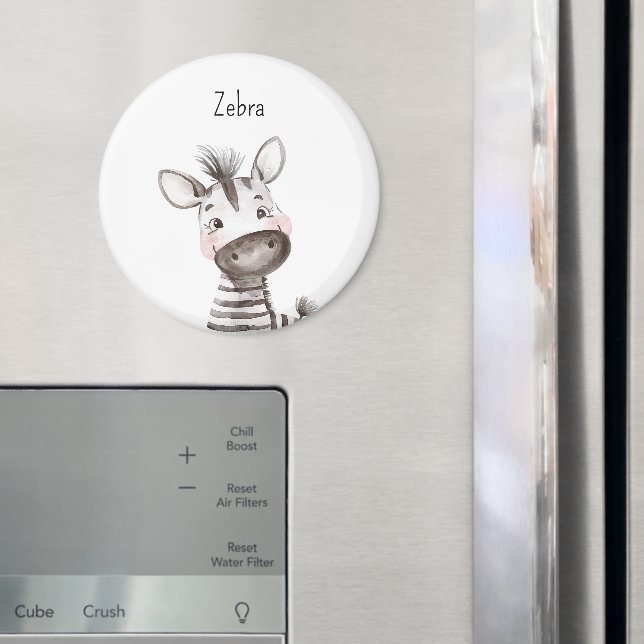 Aimant Joli animal zèbre (In situ (réfrigérateur))