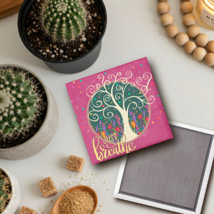 Aimant Joli Arbre Violet Juste Respirer L'Inspiribilité