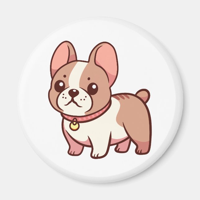 Aimant Joli Bouledogue Français  (Devant)