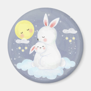 Aimant Joli Bunny aquarelle