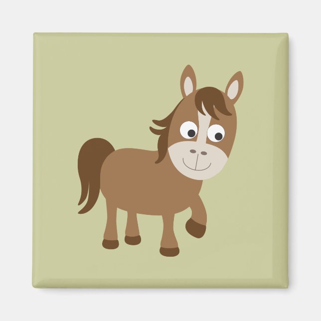 Aimant Joli cheval Brown (Devant)