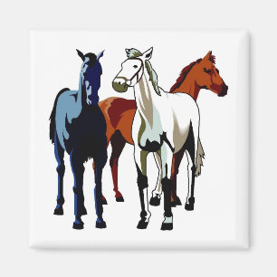 Aimant Joli Cheval Debout Haut