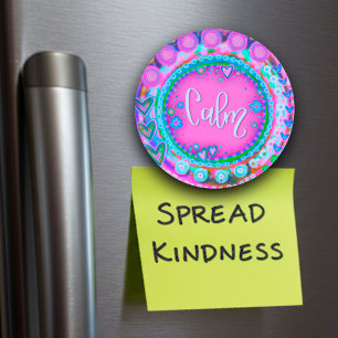 Aimant Joli Coeur Rose Calme Moderne tendance Fun